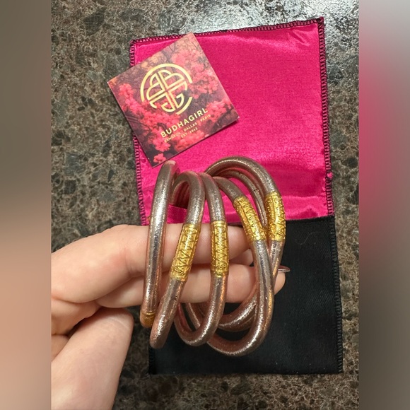Rose Gold BuDha Girl All Weather Bangles - Picture 4 of 7
